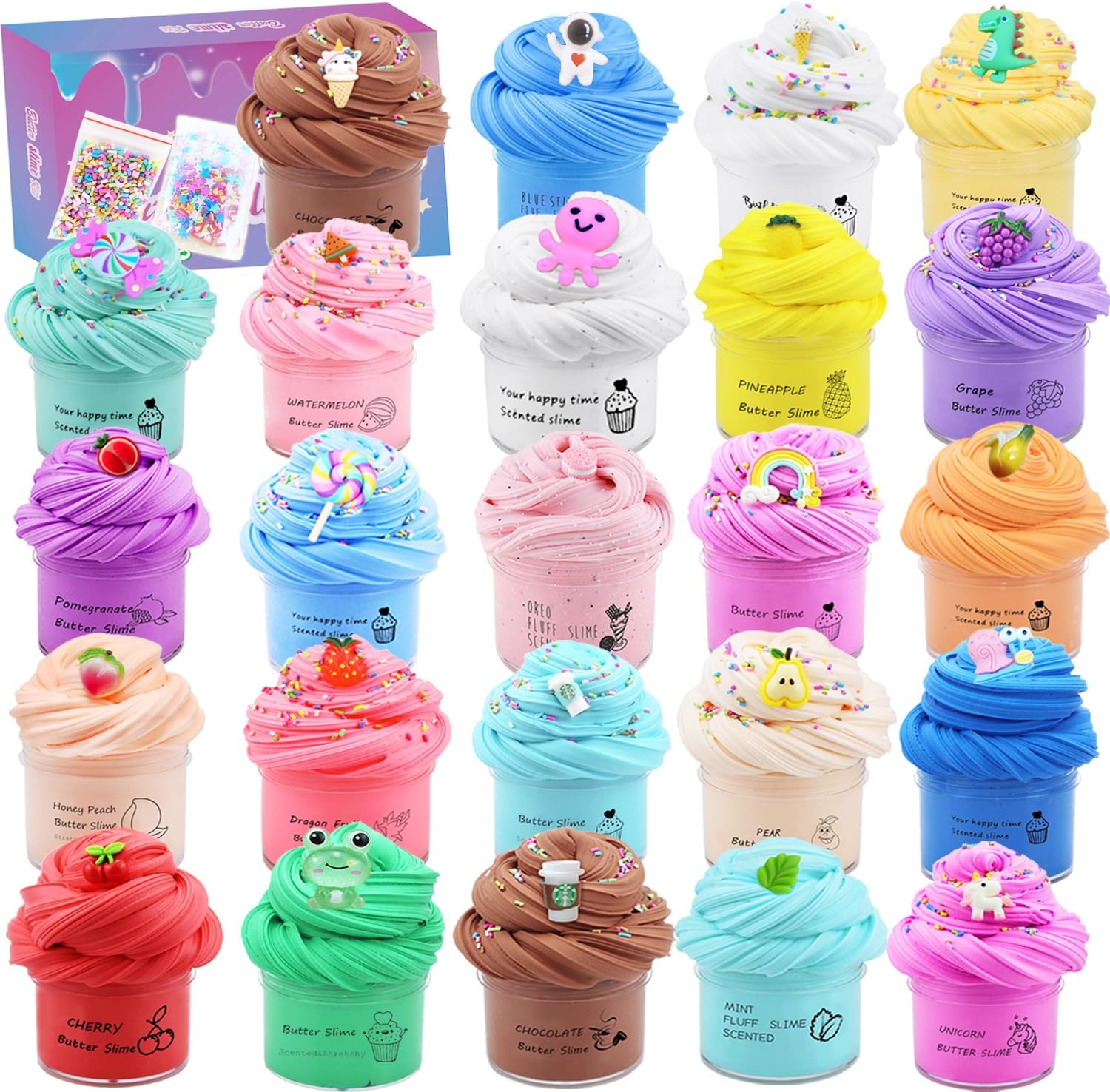 Party Favor Bag - 24 Pack Butter Slime Kit, Party