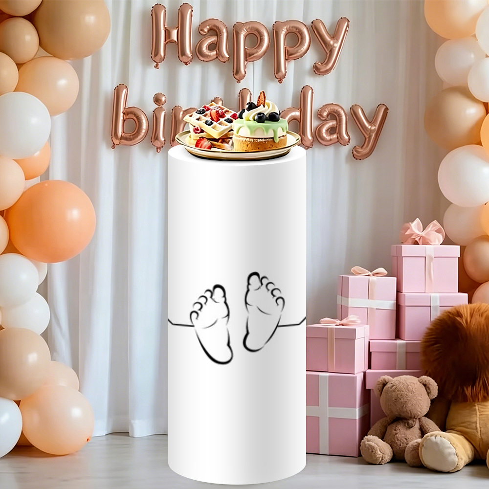 Dessert Table Backdrop - Yeele 3PCS Baby Silhouette Cylinder Stand