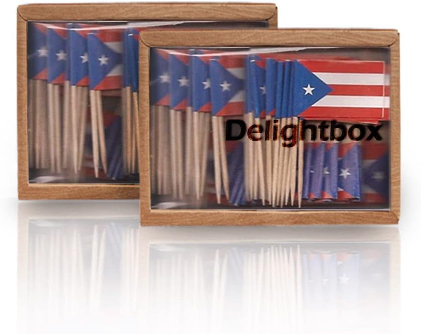 Event Party Box - 2 Boxes Mini Toothpick Flags Puerto