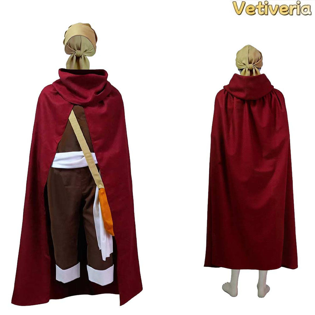 Party Favor Bag - Men Usopp Cosplay Scarf Jumpsuit Cloak