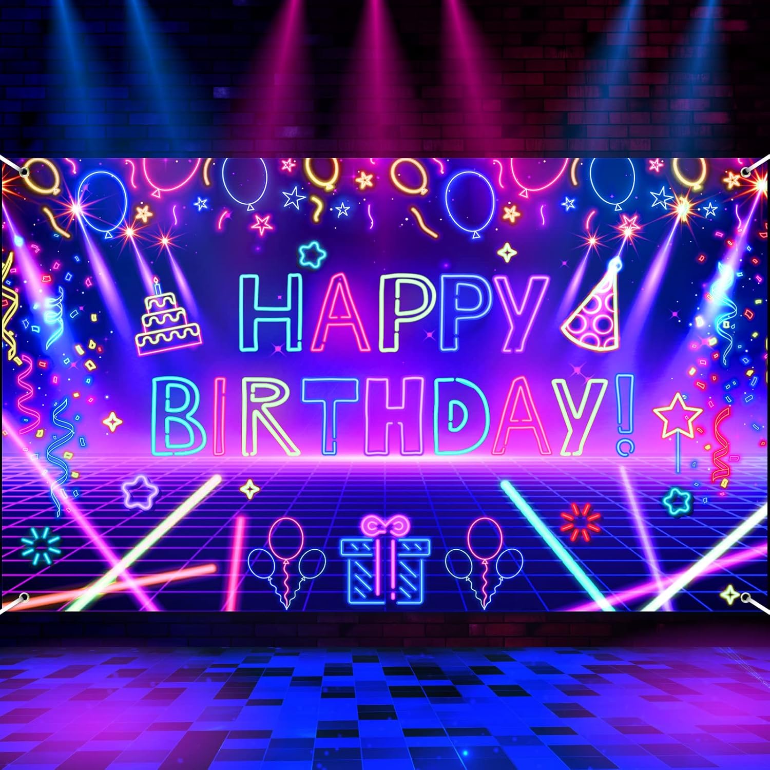 Photography Backdrop Glow Neon - Let'S Party Event Supply avaliação e preço