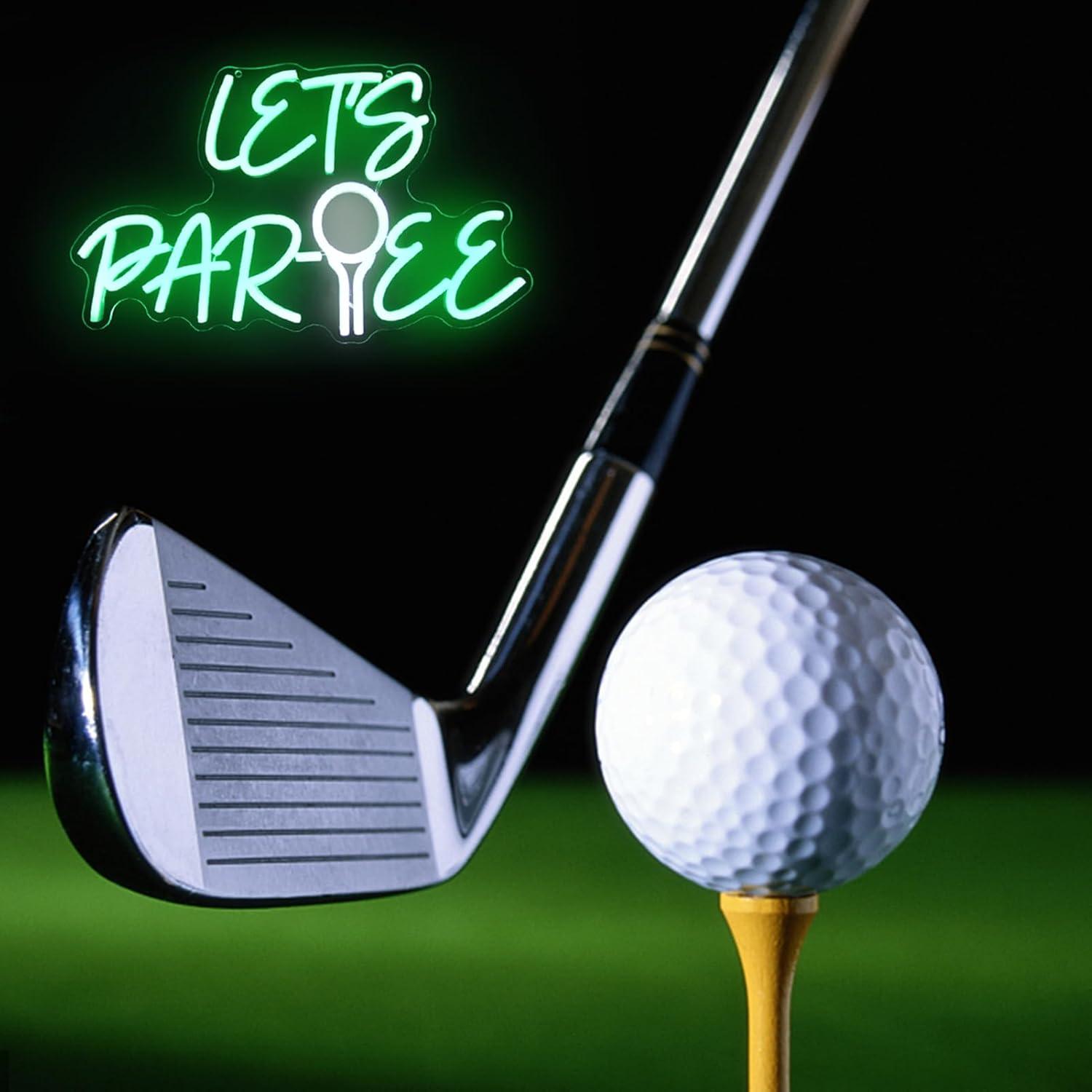Let's Par Tee Neon Sign Golf B - Neon Sign Party avaliação e preço