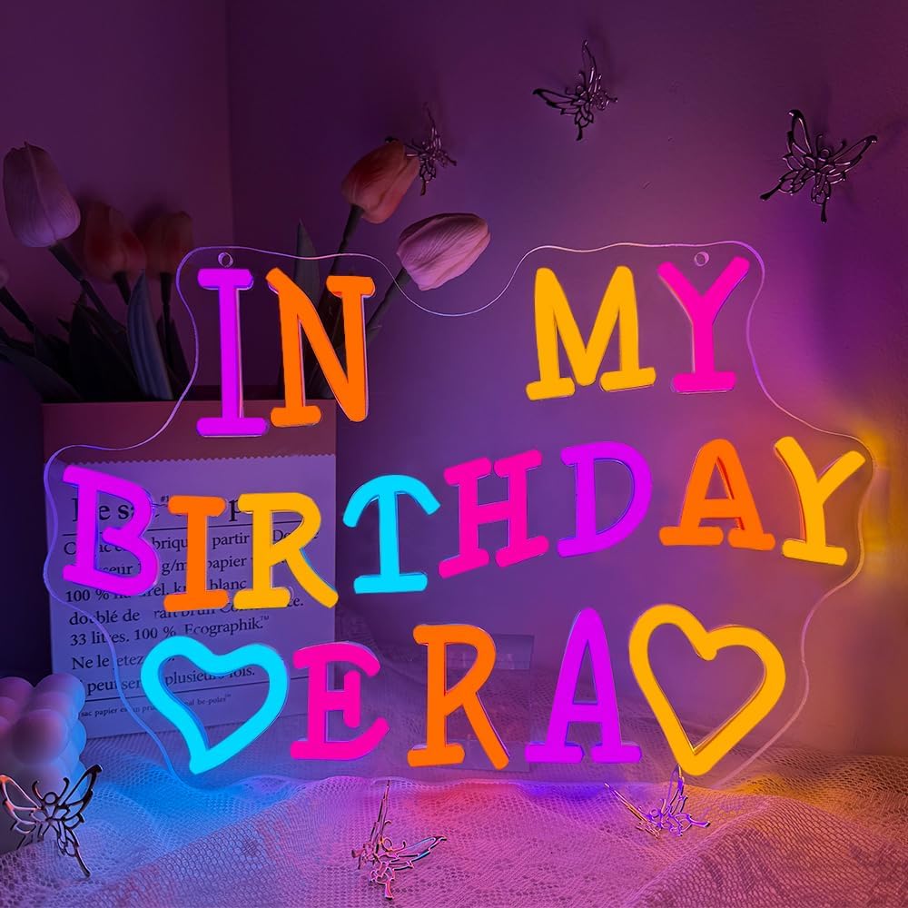 Happy Birthday Neon Sign USB P - Neon Sign Party avaliação e preço