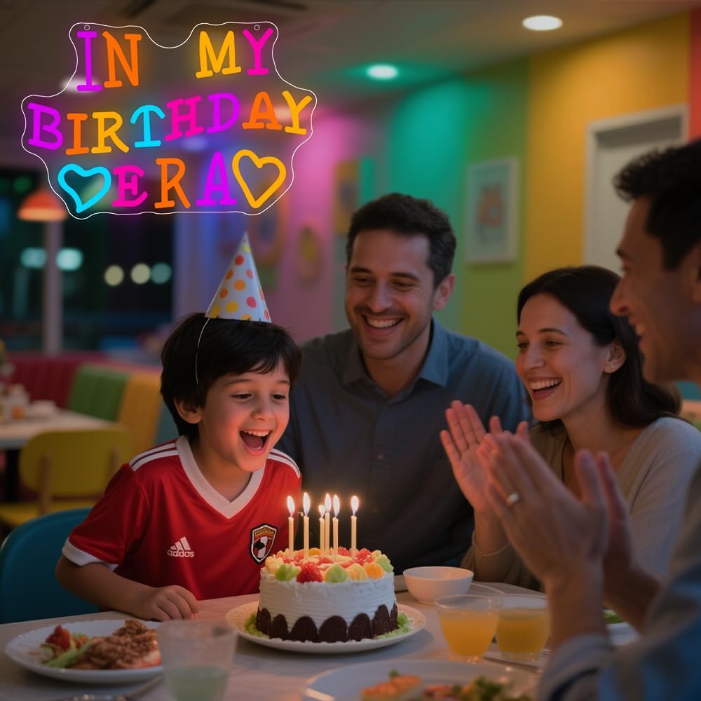 Happy Birthday Neon Sign USB P - Neon Sign Party avaliação e preço