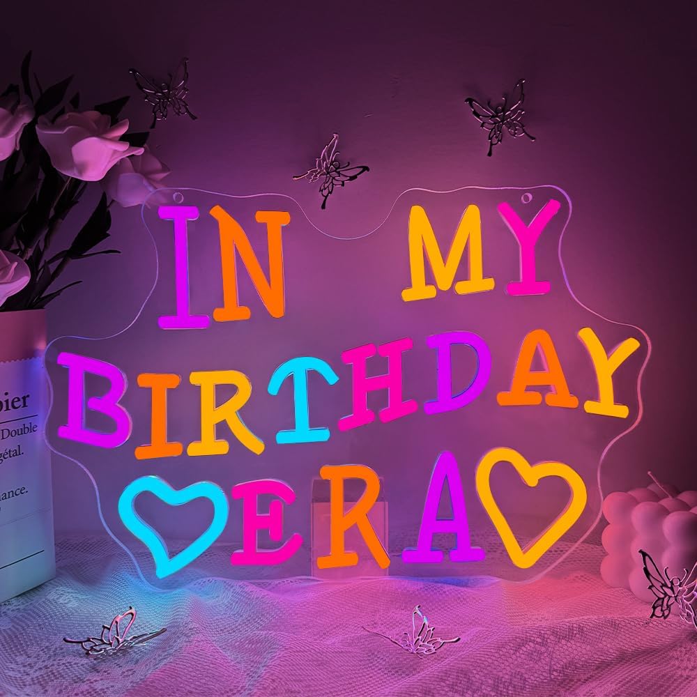 Happy Birthday Neon Sign USB P - Neon Sign Party avaliação e preço