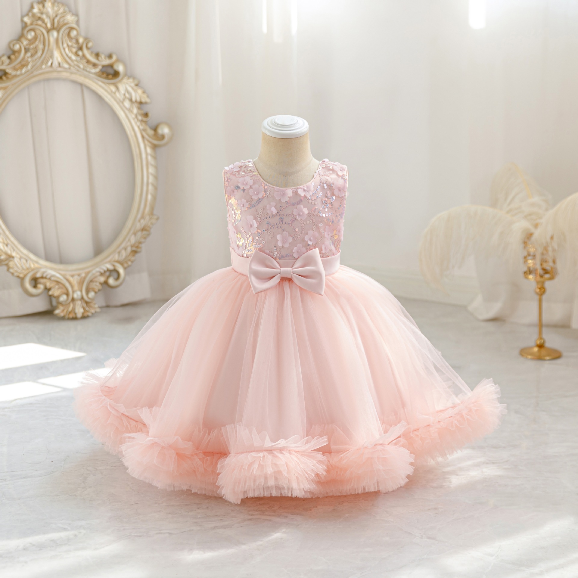 HETISO Tulle Puffy Flower Girl - Glitter Tablecloth avaliação e preço