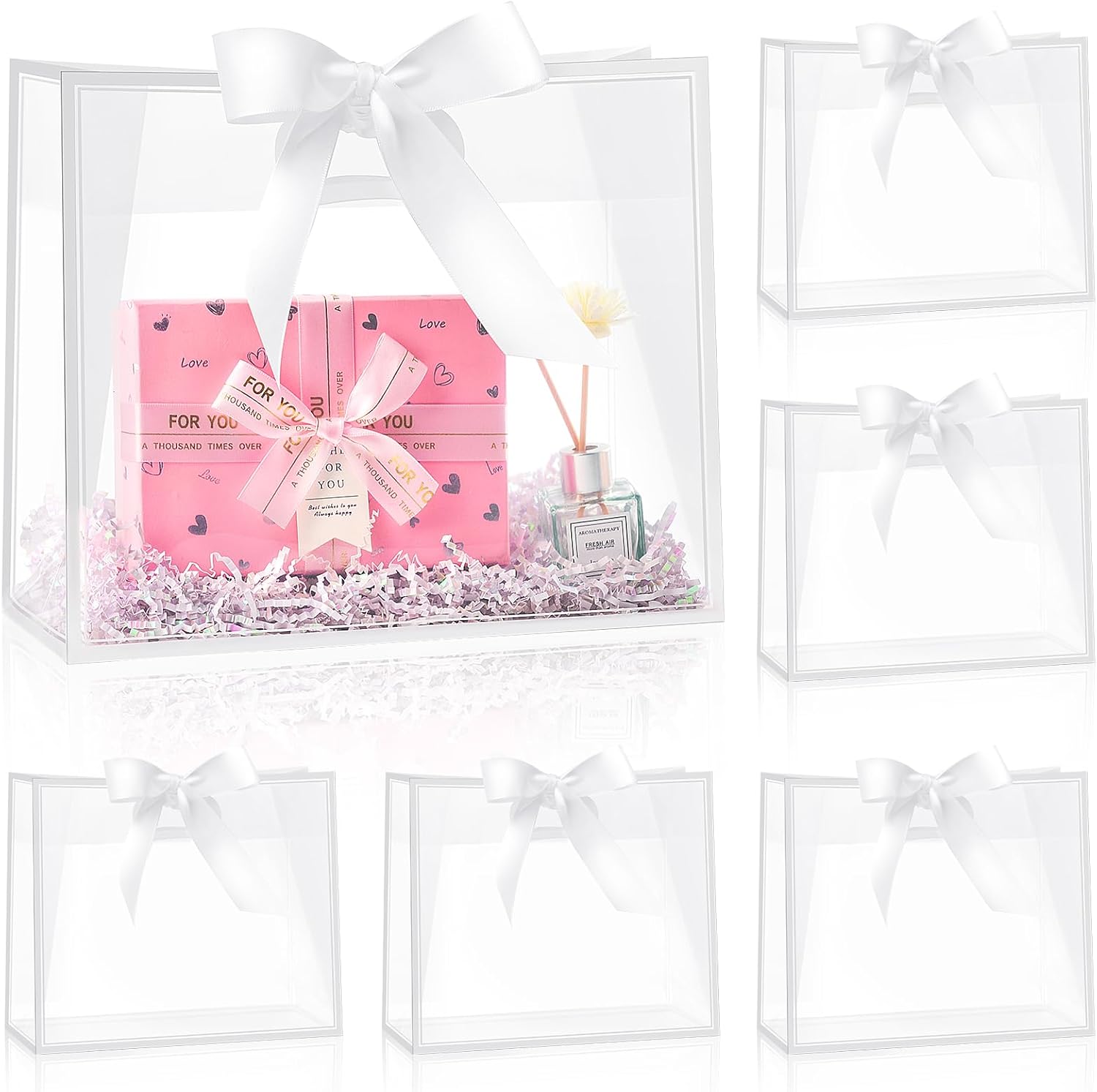 Clear Plastic Gift Bags with H - Party Favor Bag avaliação e preço