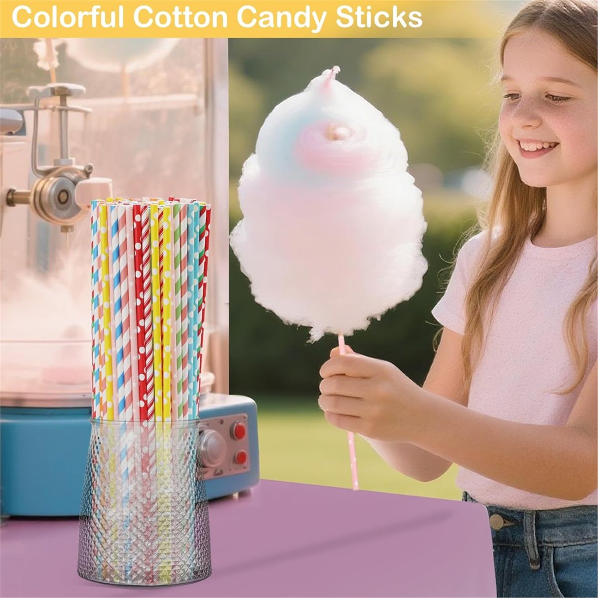 ABZT 200 Pieces Cotton Candy C - Cotton Candy Cone avaliação e preço
