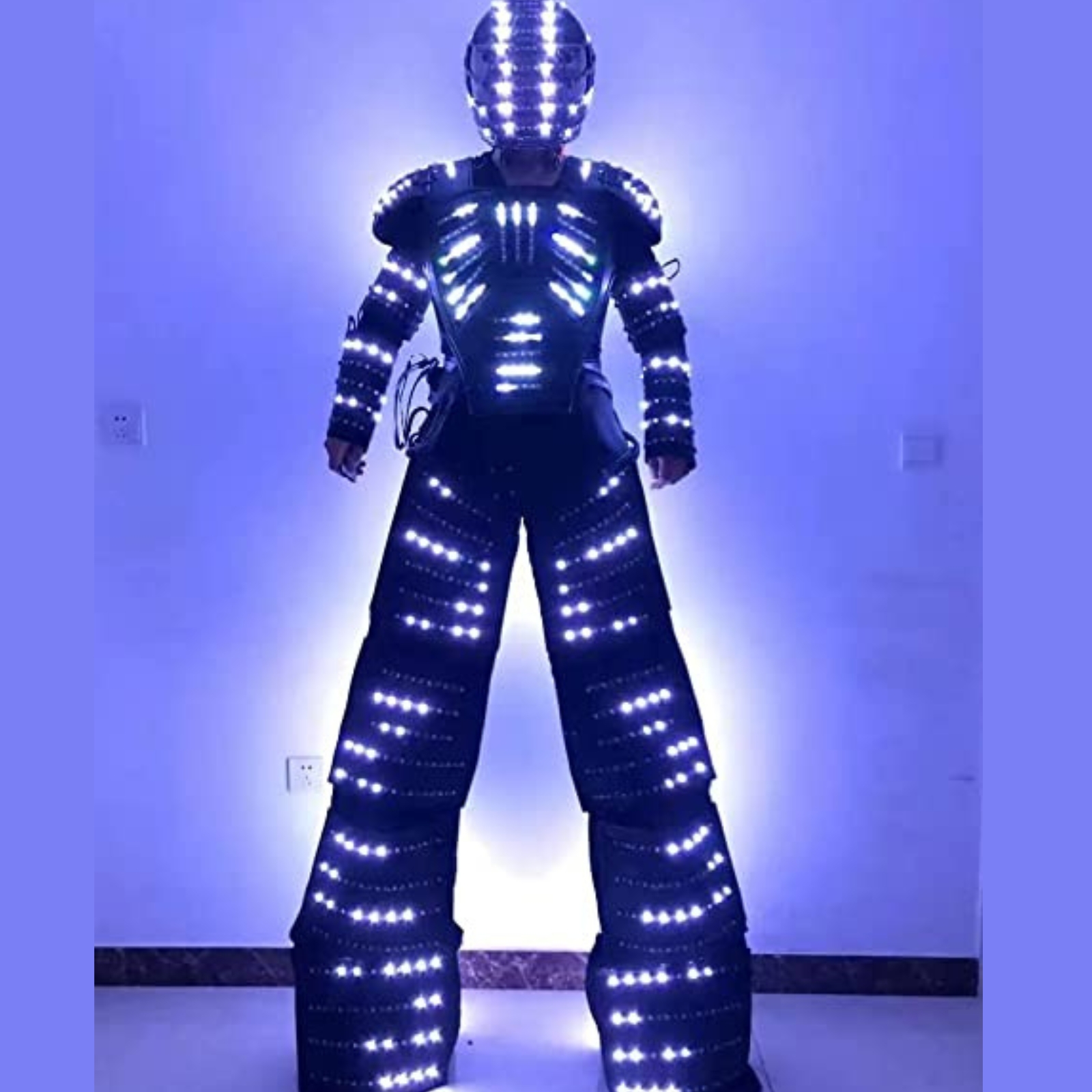 Adult LED Robot Costume Lumino - Event Party Dj avaliação e preço