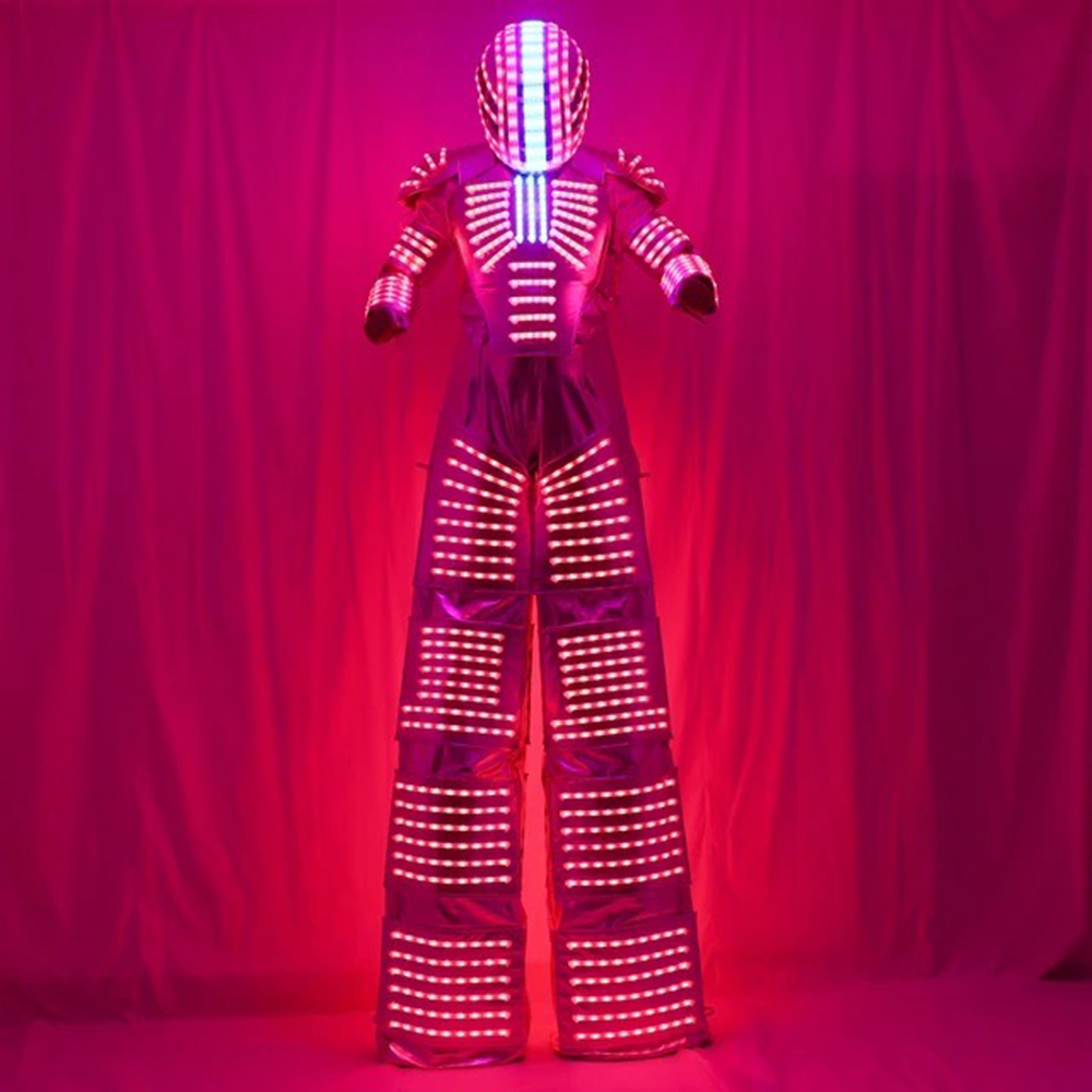 Adult LED Robot Costume Lumino - Event Party Dj avaliação e preço