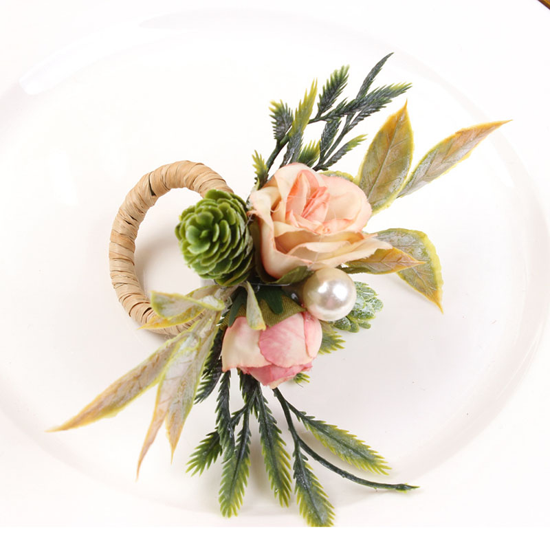 Napkin Rings Holder Rose & Pin - Party Event Supplier avaliação e preço