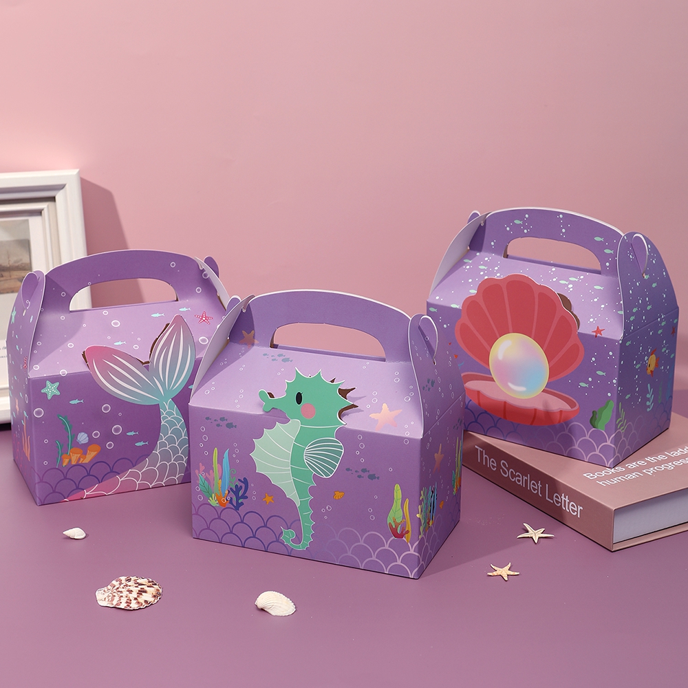 6pcs Mermaid Gift Paper Bags O - Event Party Box avaliação e preço