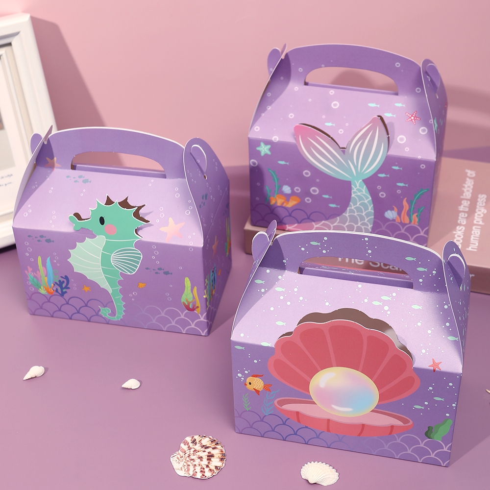 6pcs Mermaid Gift Paper Bags O - Event Party Box avaliação e preço