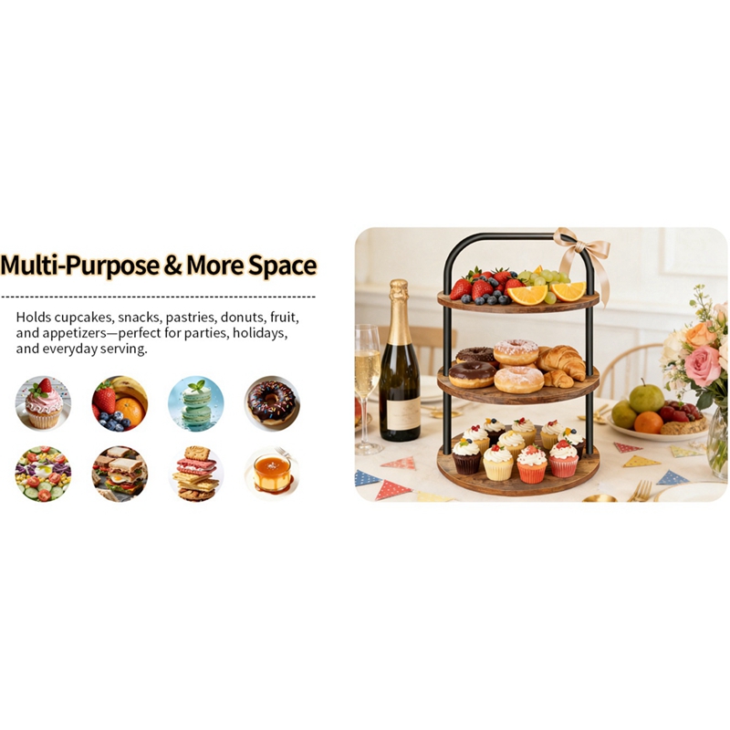 ABLN-Wooden Cupcake Stand Dess - Cupcake Stand Tier avaliação e preço