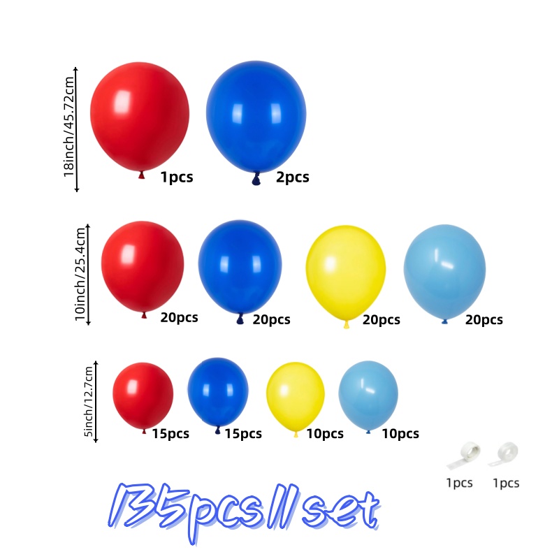 135Pcs Carnival Circus Balloon - Balloon Arch Kit avaliação e preço