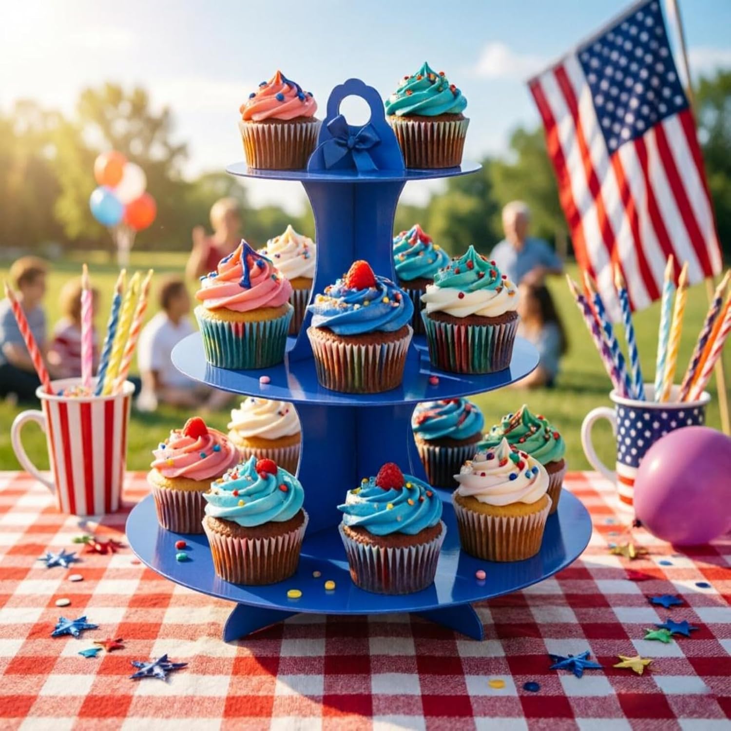 3-Tier Cupcake Stand, 2Pcs, St - Cupcake Stand Tier avaliação e preço