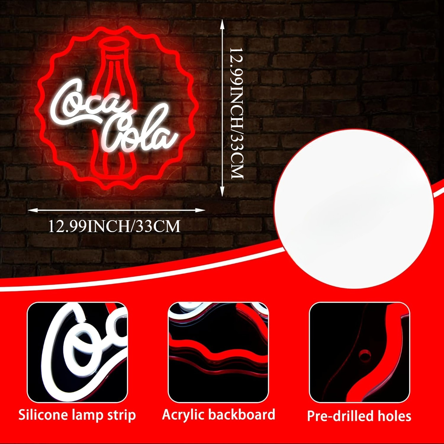 Cola Neon Sign Art Wall Light  - Neon Sign Party avaliação e preço