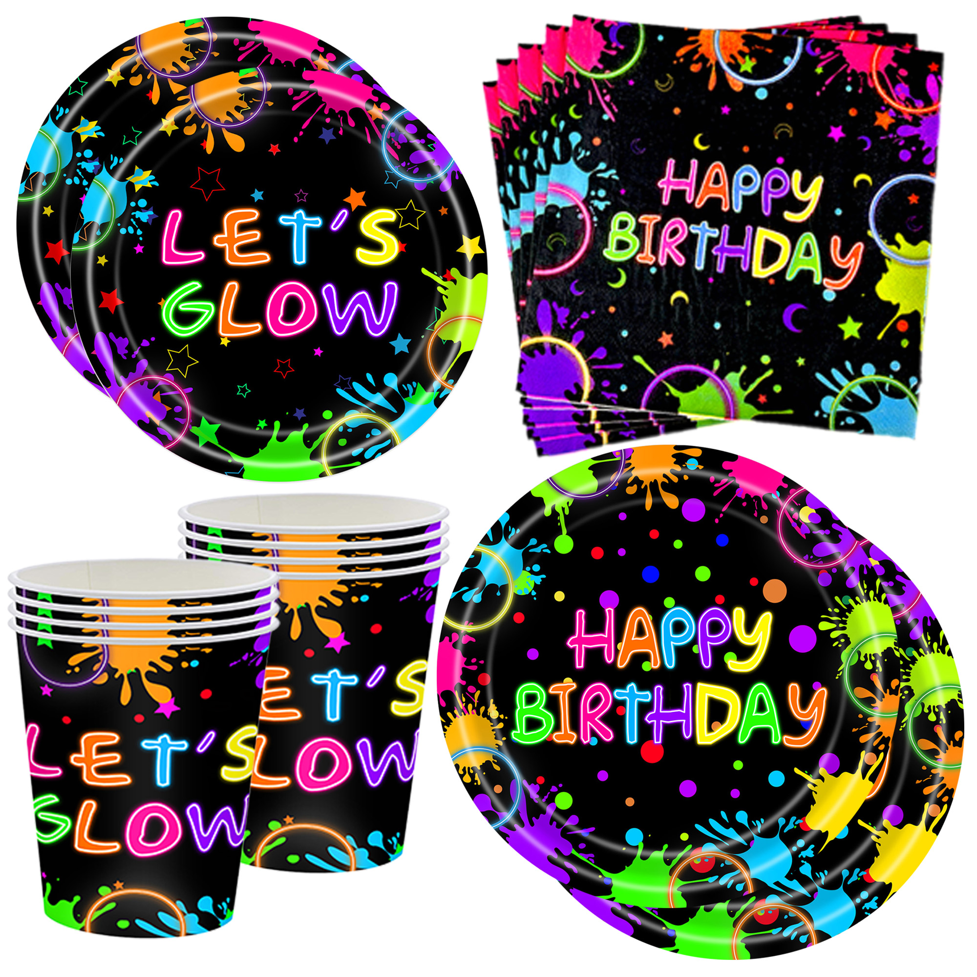 Neon Party Supplies Let Glow P - Let'S Party Event Supply avaliação e preço