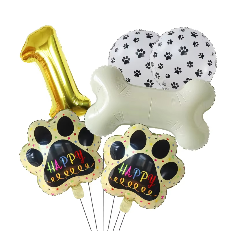 Gold WOOF Balloons, Dog Birthd - Let'S Party Event Supply avaliação e preço