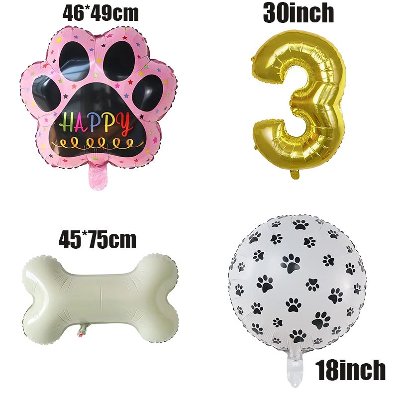 Gold WOOF Balloons, Dog Birthd - Let'S Party Event Supply avaliação e preço