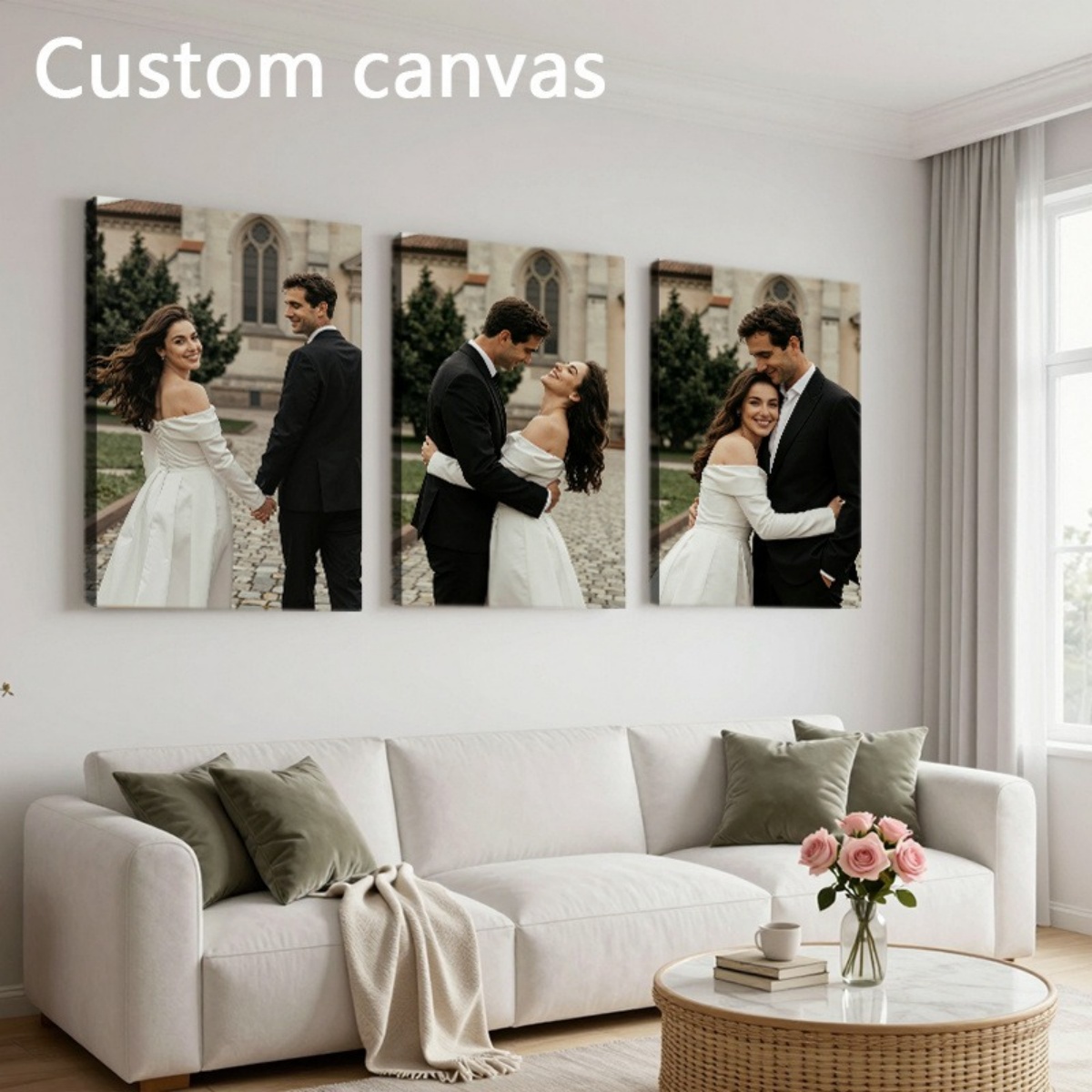 Set of 3 Custom Photo Canvas P - Eve Party avaliação e preço