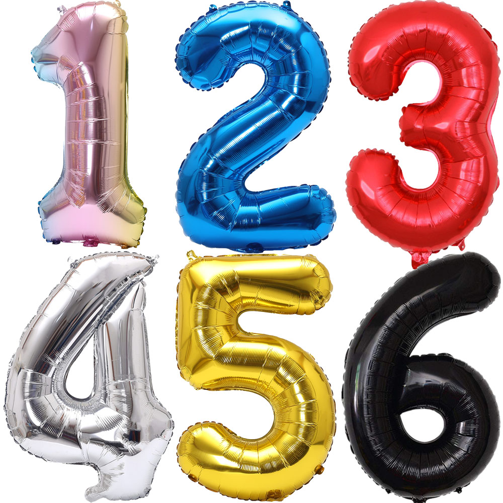 32inch Rainbow Gradient Number - Balloon Pump Hand avaliação e preço