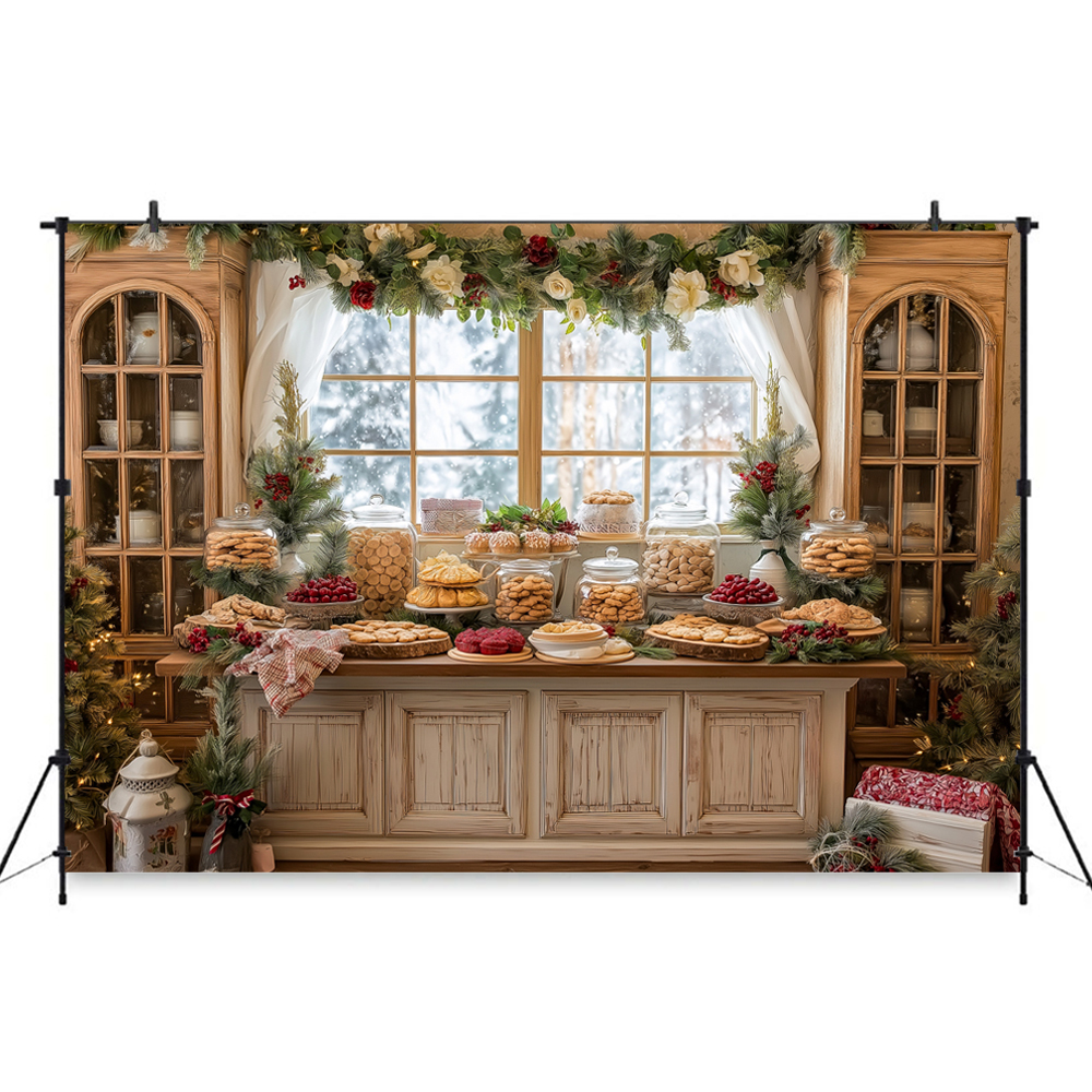 Christmas-Themed Dessert Table - Dessert Table Backdrop avaliação e preço