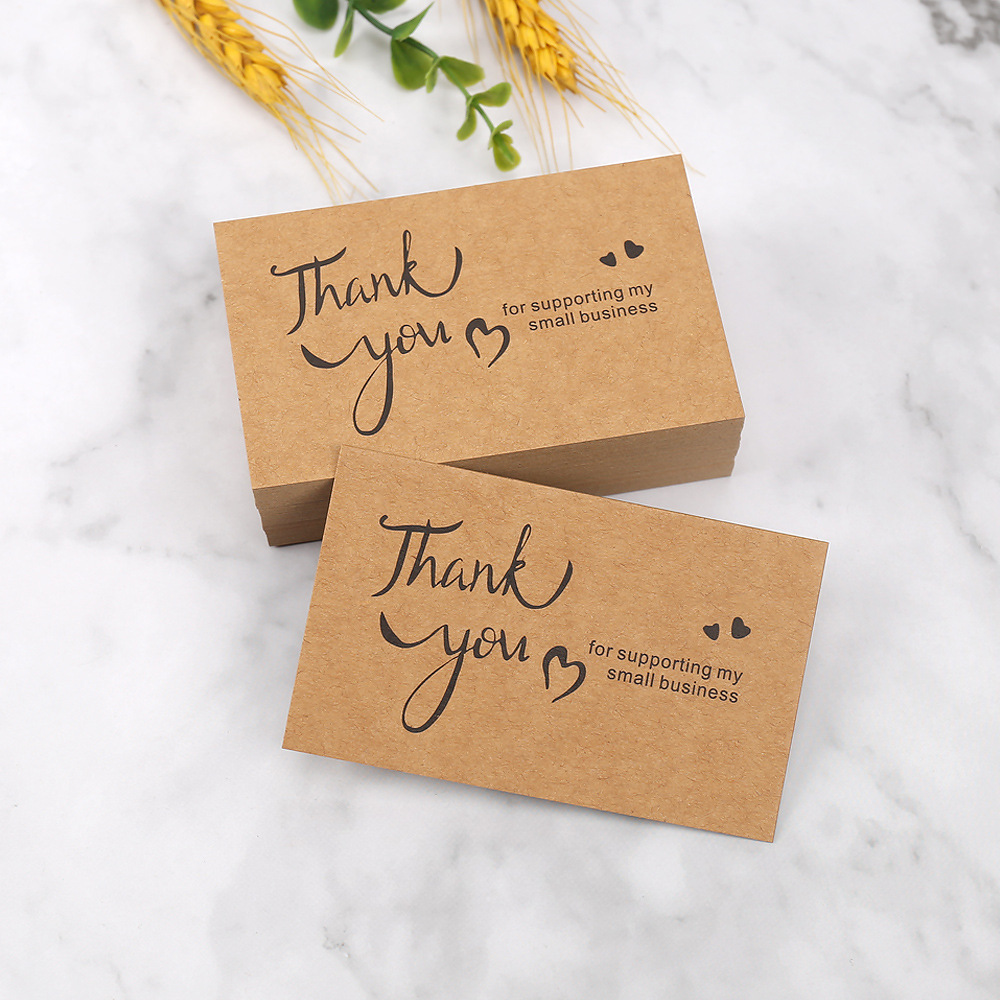 50pcs Thank You Cards Kraft Pa - Party Event Supply Store avaliação e preço
