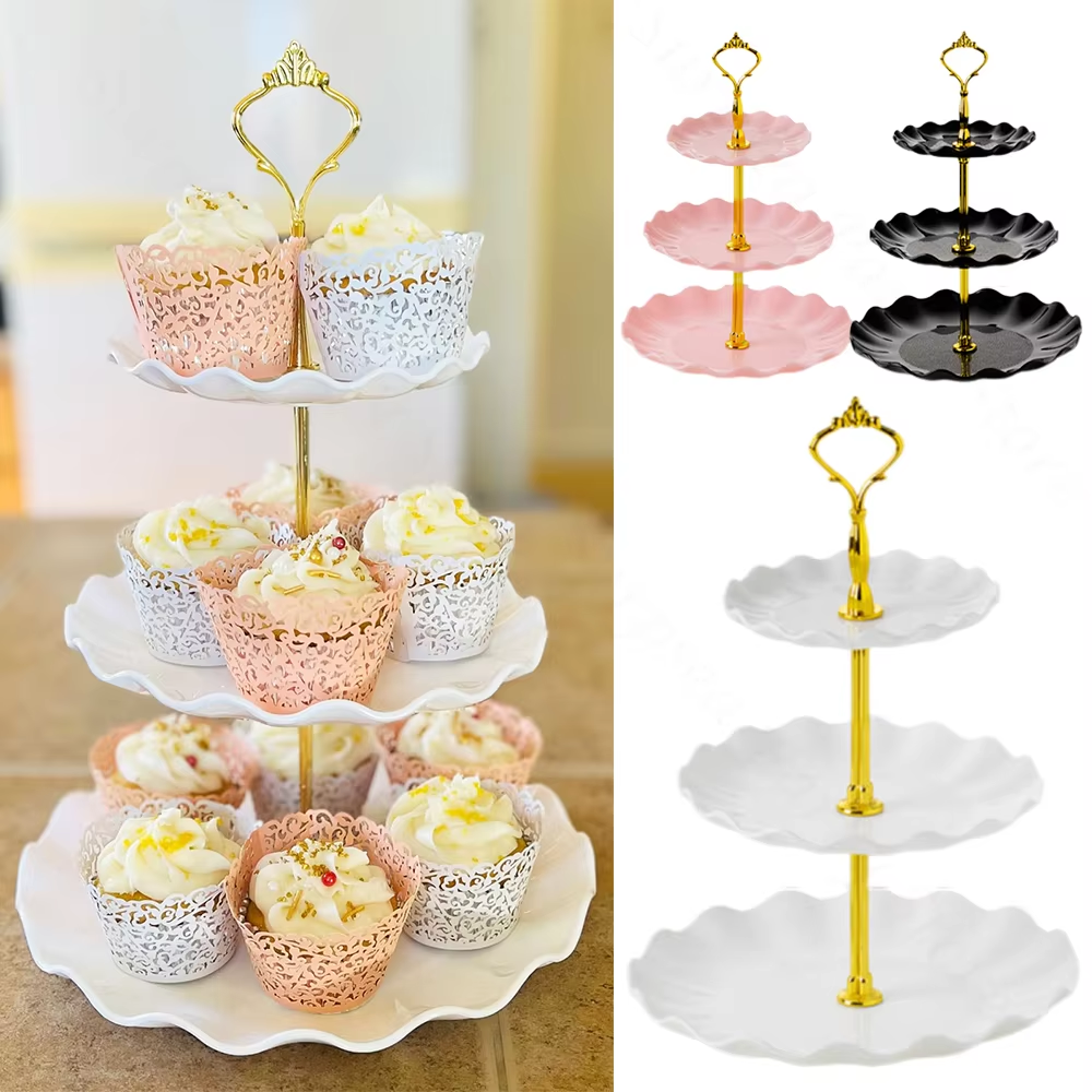 3 Tier Dessert Cupcake Stand W - Cupcake Stand Tier avaliação e preço