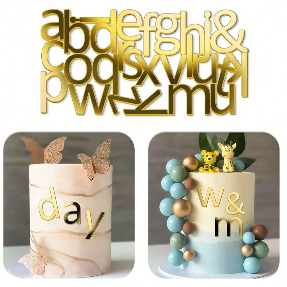 1set Golden Mirror Acrylic A-Z - Event Z avaliação e preço