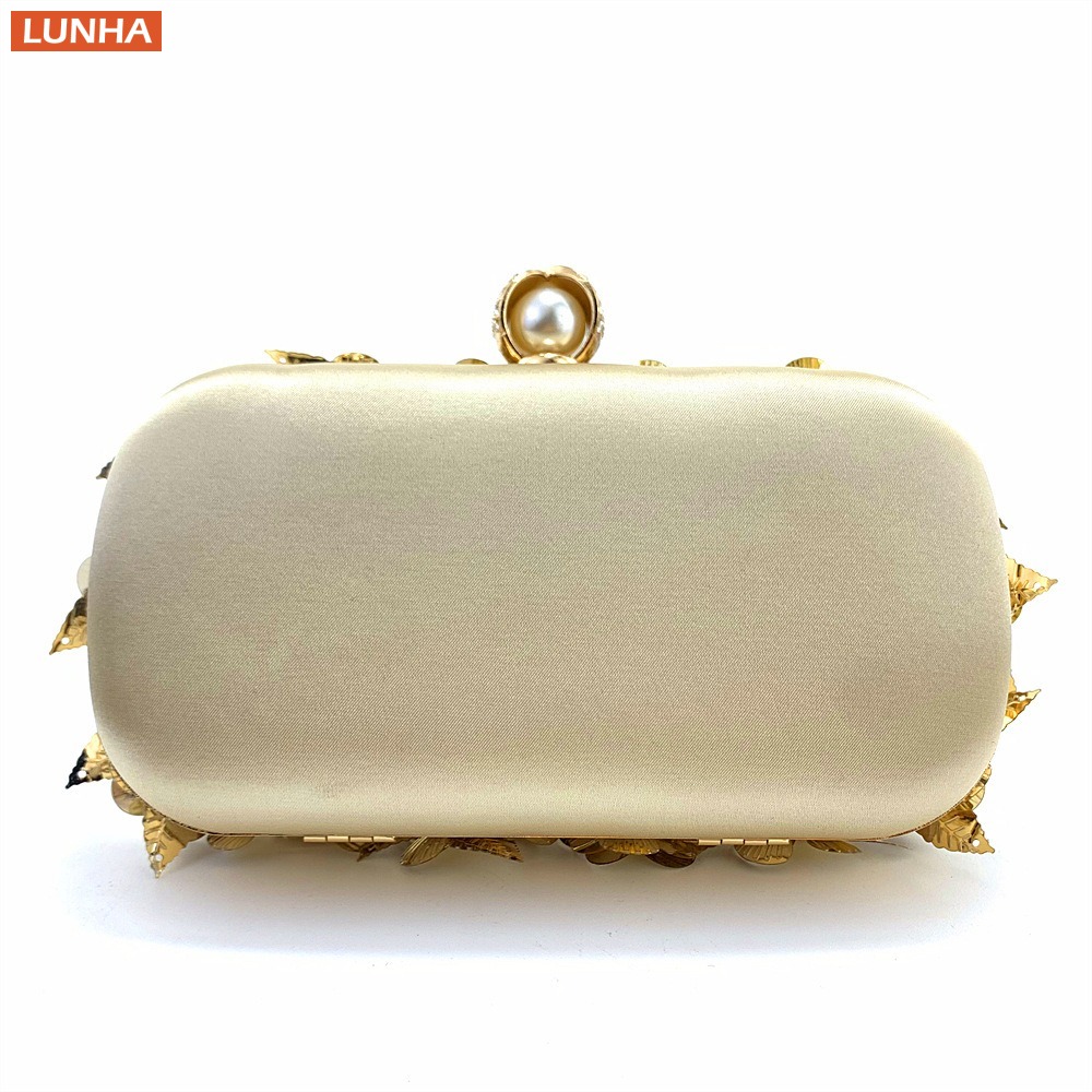 Women's Luxury Pearl Clutch Bo - Event Party Box avaliação e preço