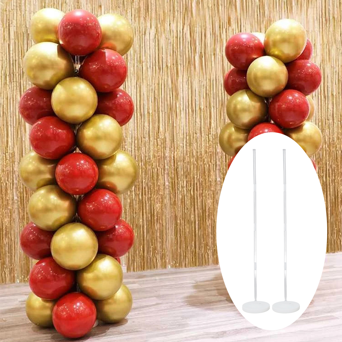 2Sets Balloon Column Stand Kit - Balloon Arch Kit avaliação e preço
