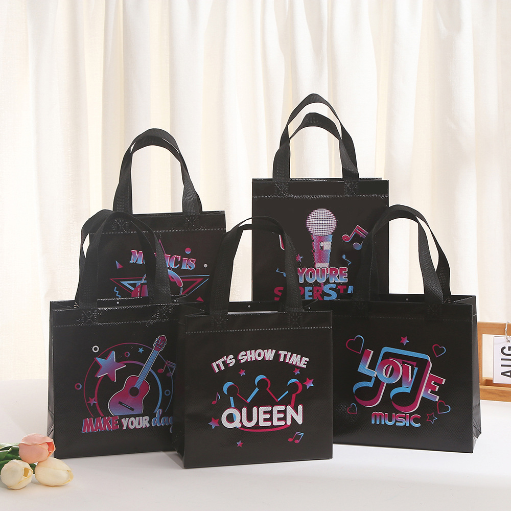 10Pcs Black Let's Rock Music T - Event Party Shop avaliação e preço