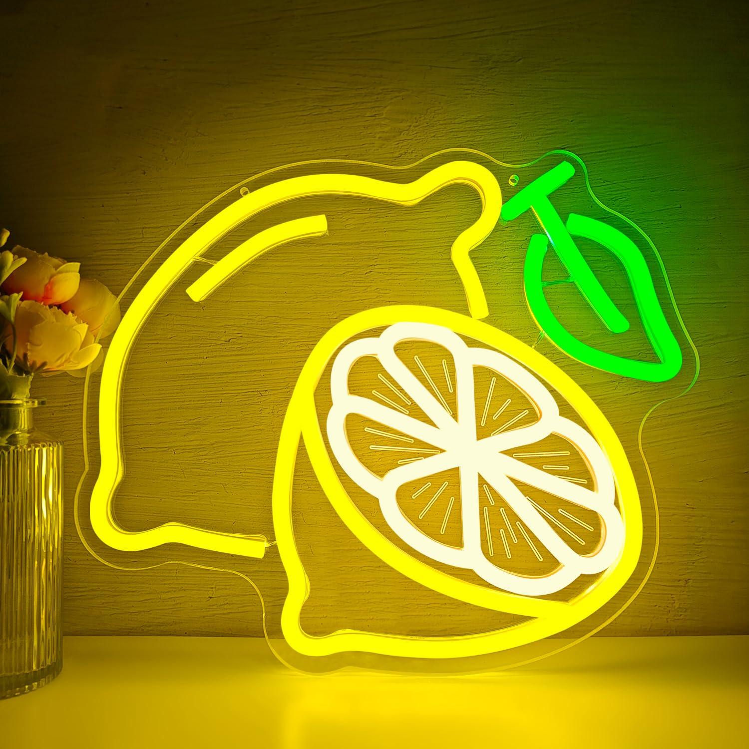 Lemon Neon Sign Dimmable LED L - Neon Sign Party avaliação e preço