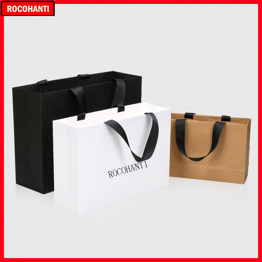 50pcs Custom Logo Paper Shoppi - Event Party Shop avaliação e preço