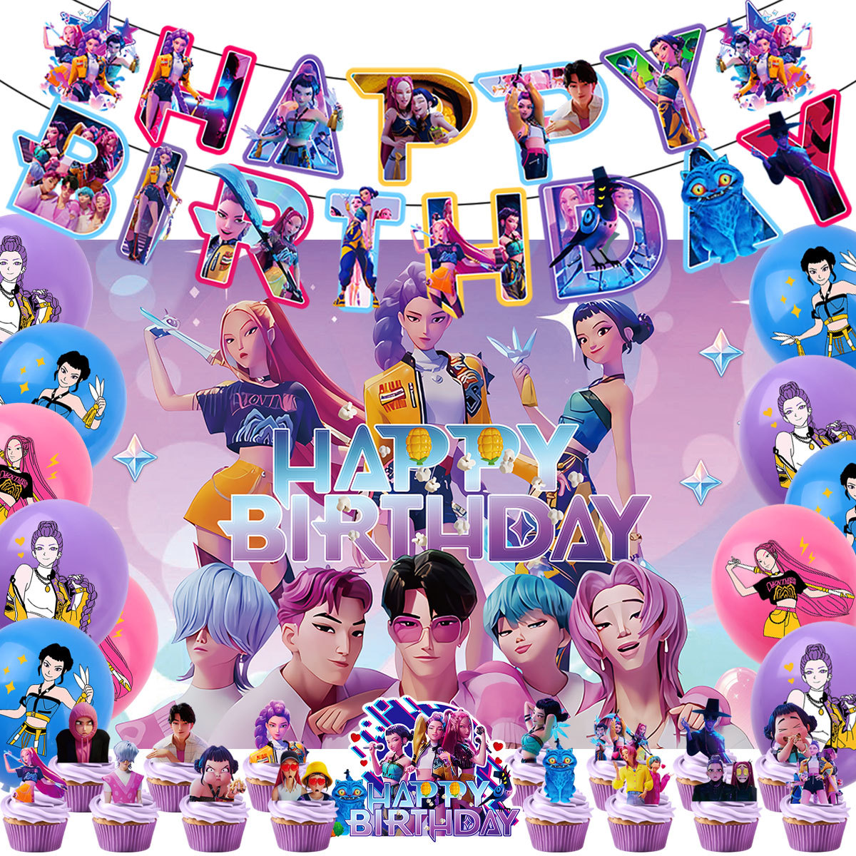 Kpop Disco Music Balloon Arch  - Balloon Arch Kit avaliação e preço