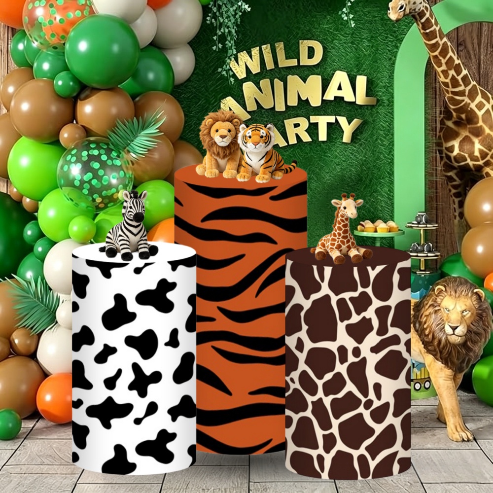 Safari Cylinder Pedestal Stand - Dessert Table Backdrop avaliação e preço