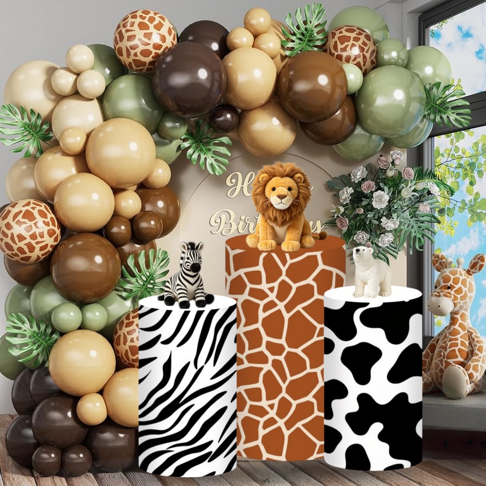 Safari Cylinder Pedestal Stand - Dessert Table Backdrop avaliação e preço