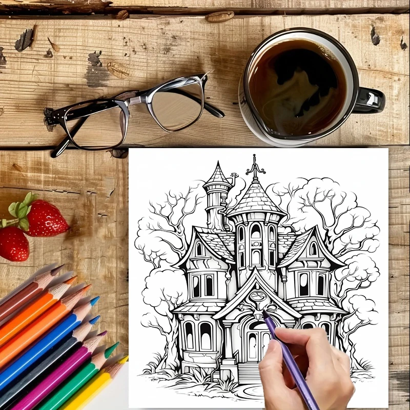 Haunted House Coloring Book fo - Supply Event avaliação e preço