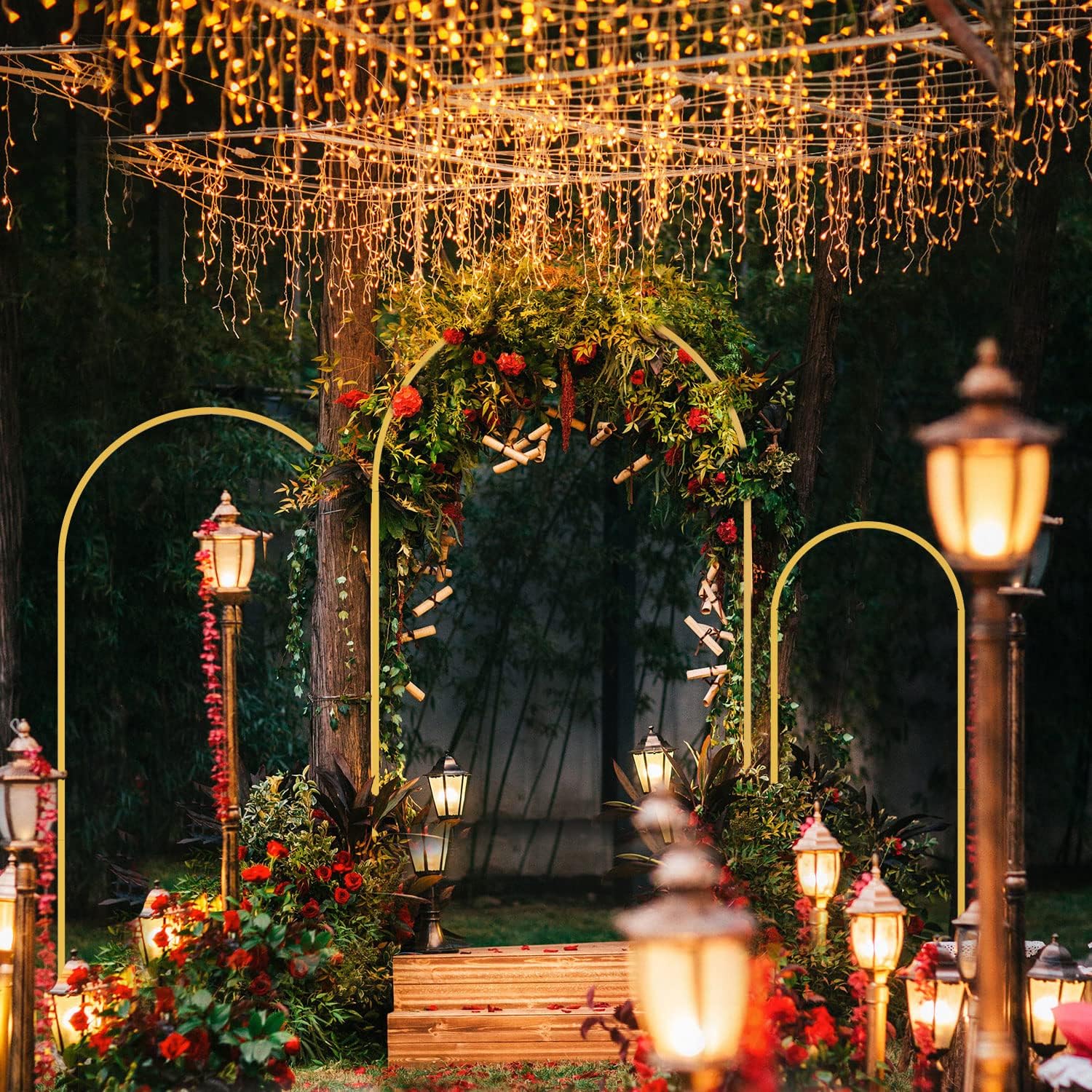 1pc Gold Metal Arch Backdrop S - Balloon Arch Kit avaliação e preço