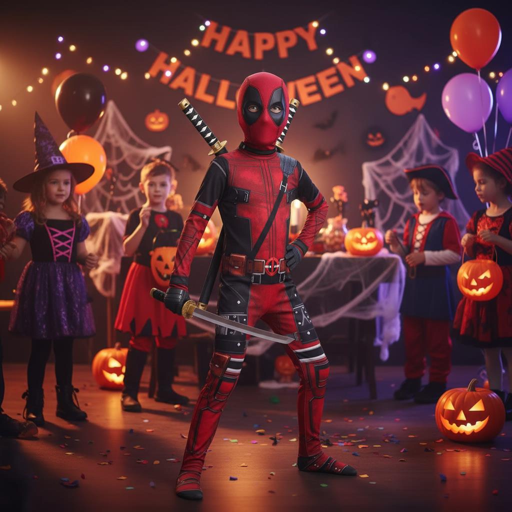 3-12Y Kids Deadpool Costume wi - Party Favor Bag avaliação e preço