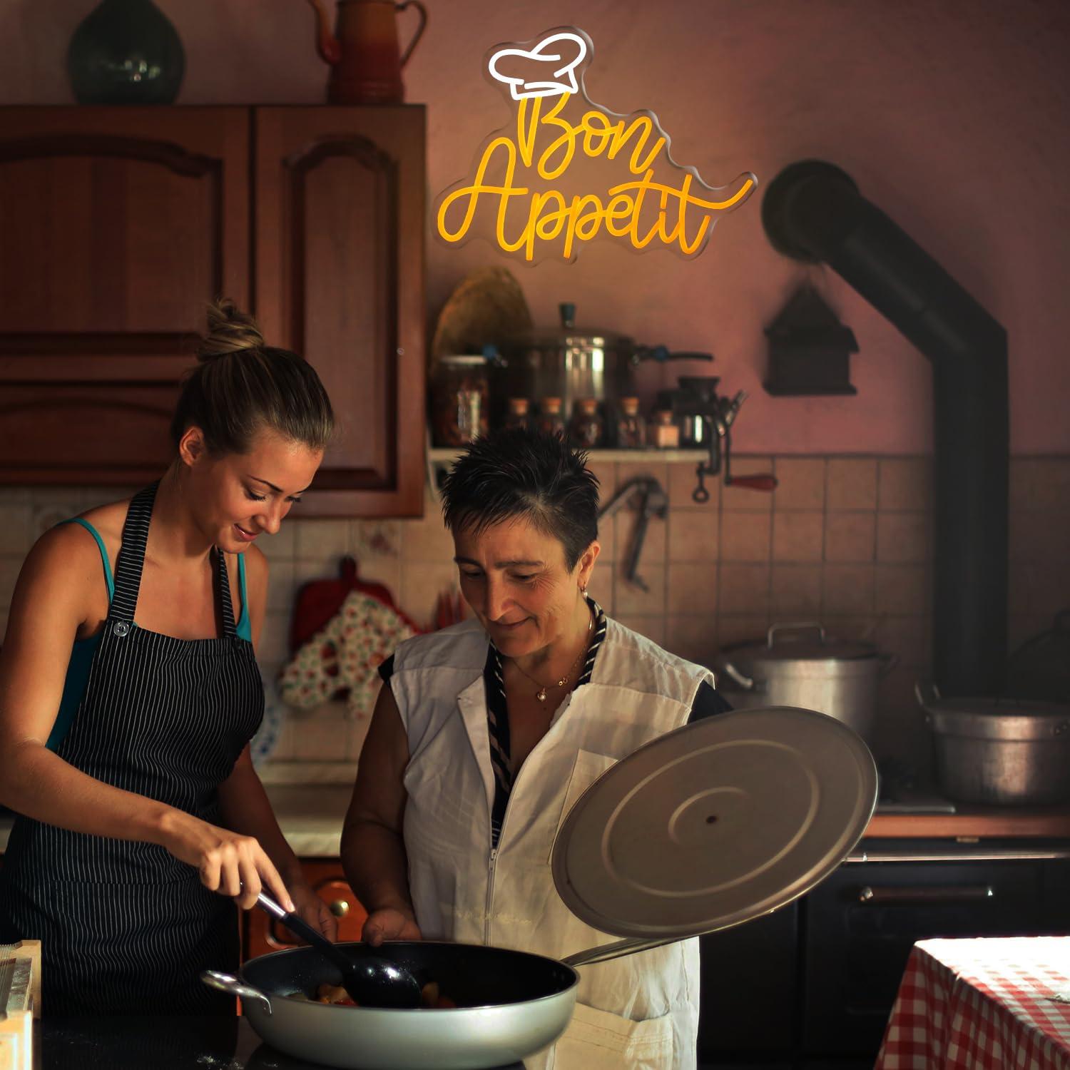 Bon Appetit Chef Hat Neon Sign - Neon Sign Party avaliação e preço