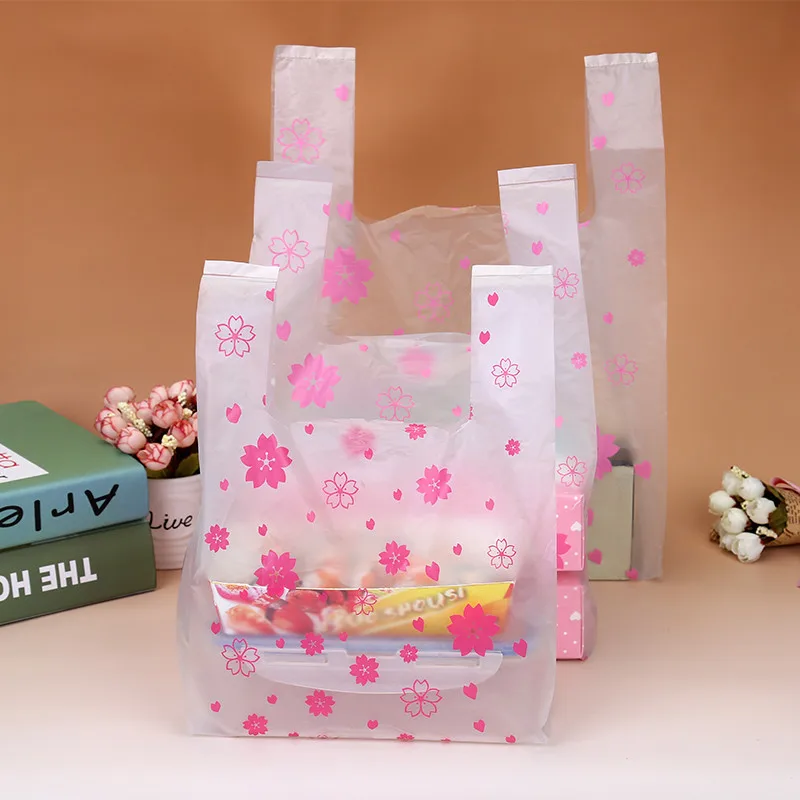 100Pcs/bag Pink Sakura Vest Ba - Event Party Shop avaliação e preço