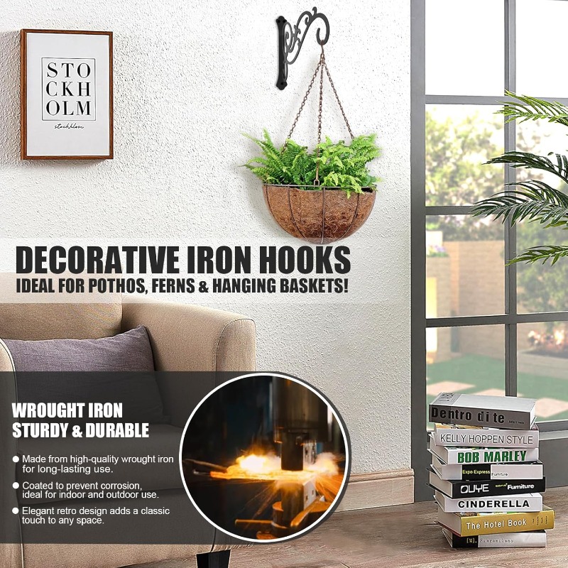 1PC Wall Mounted Bracket Iron  - Flower Wall Panel avaliação e preço