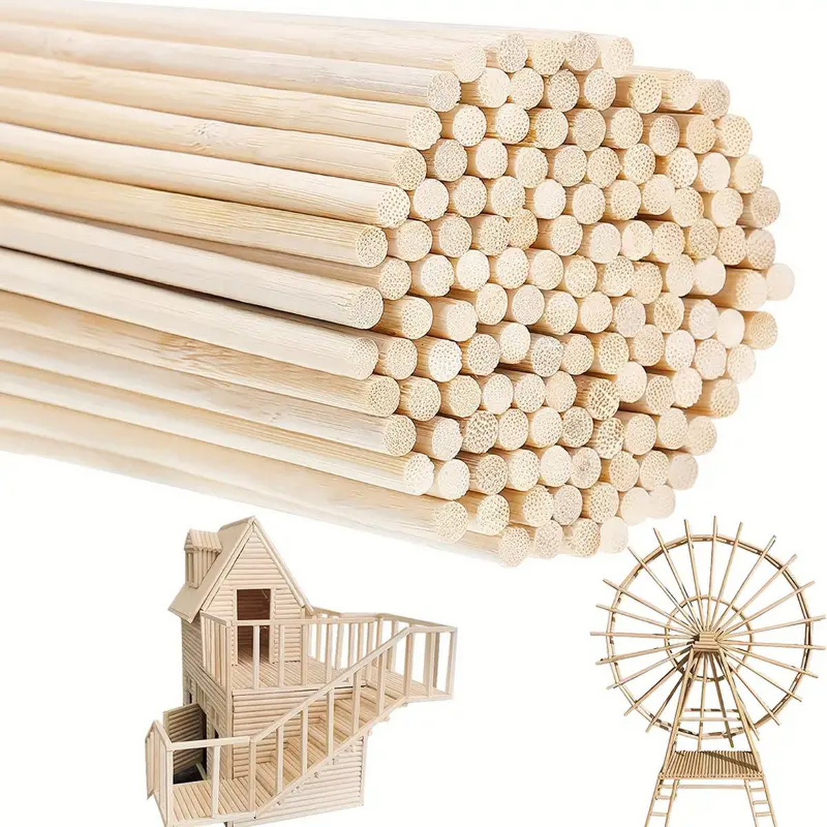 DIY Bamboo Sticks 50/100pcs Na - Cotton Candy Cone avaliação e preço