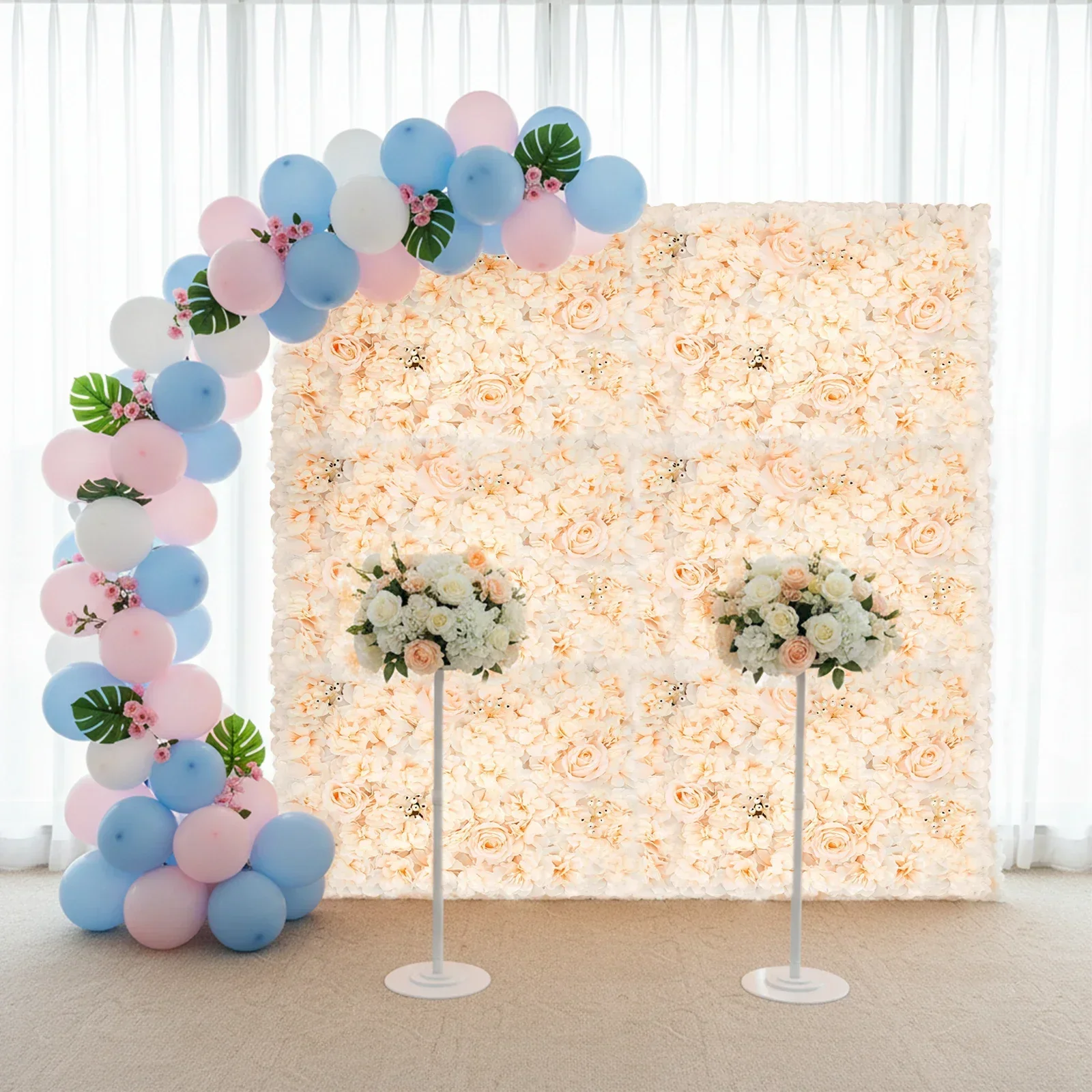 6 PCS 60*40cm Artificial Flowe - Flower Wall Panel avaliação e preço