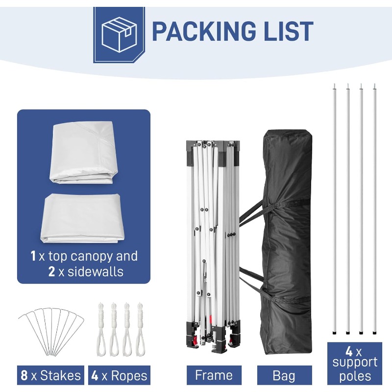 10X10Ft Pop Up Canopy Tent Ins - Event & Party Supply avaliação e preço