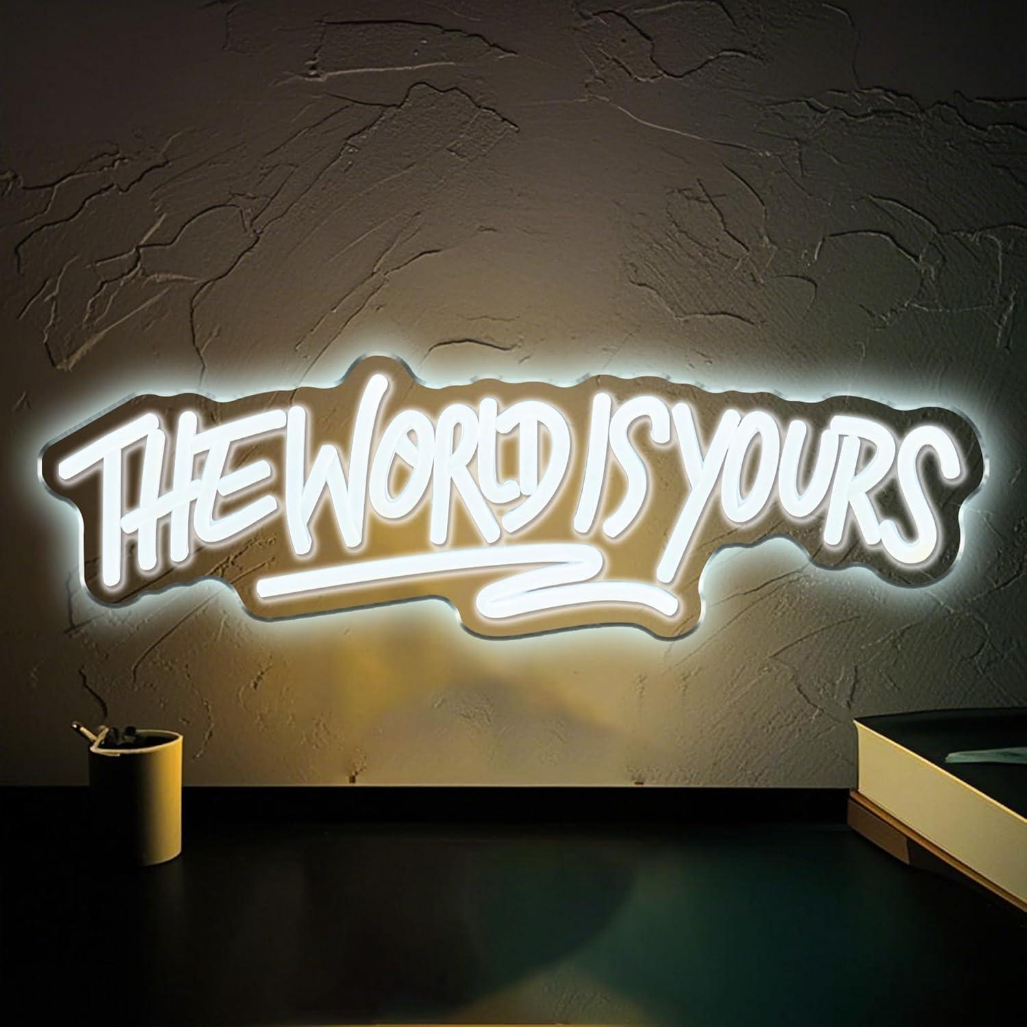 The World is Yours Neon Sign U - Neon Sign Party avaliação e preço