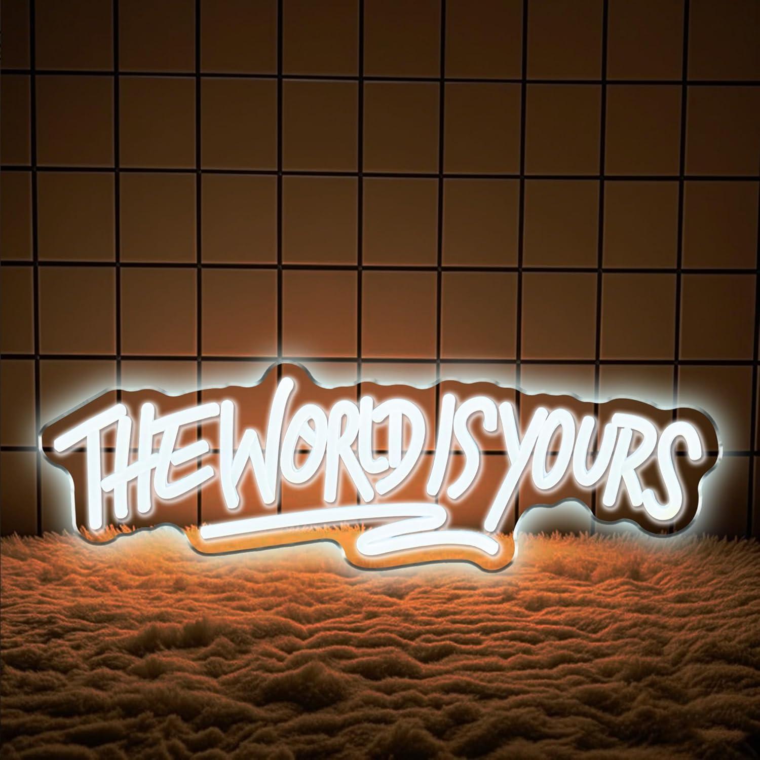 The World is Yours Neon Sign U - Neon Sign Party avaliação e preço