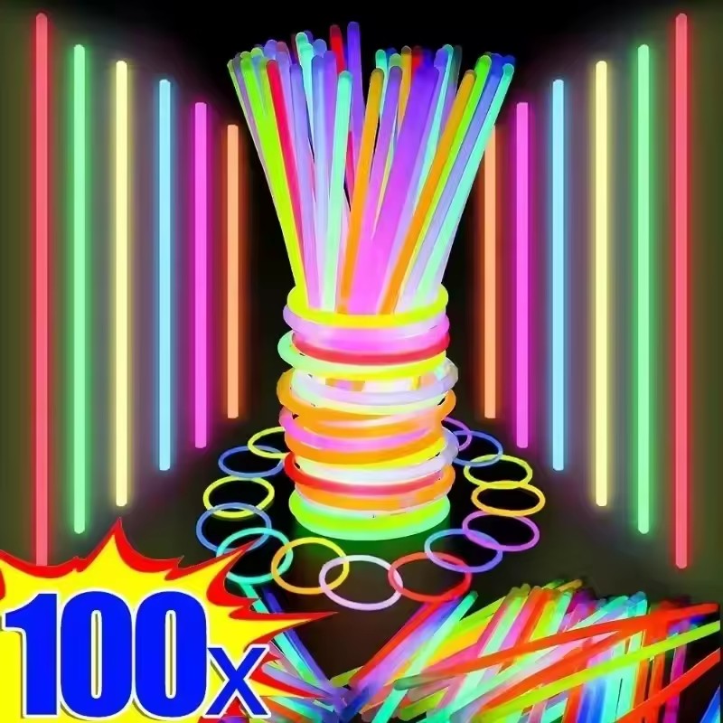 50/100Pcs Fluorescence Sticks  - Cotton Candy Cone avaliação e preço